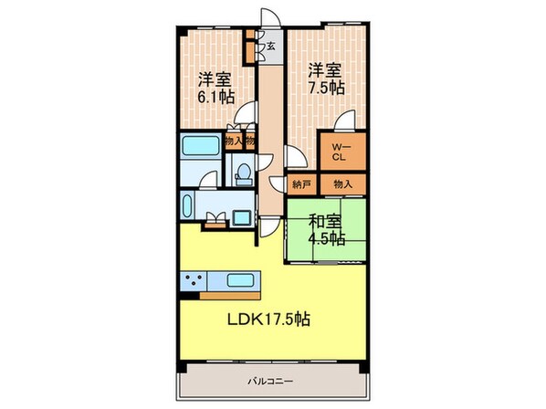 プレジオ芦屋の物件間取画像